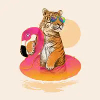 Chillin Flamingo Tiger - design