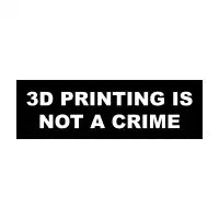 3D Printing Is Not A Crime block sticker - design