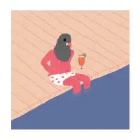 chillin bird in the summer T-Shirt - design