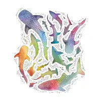 Candy color rainbow shark ocean - design