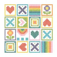 Candy colors cross stich T-Shirt - design