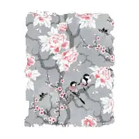 Chinoiserie birds in grey - design