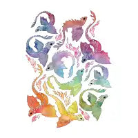 Dragon fire dark rainbow - design