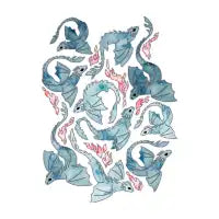 Dragon fire navy blue - design