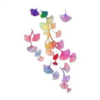 Ginkgo leaves rainbow - design