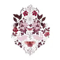 Moody gothic bat and snake damask - design