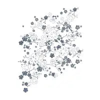 Navy cherry blossom - design