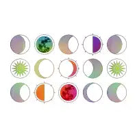 Rainbow moons - design