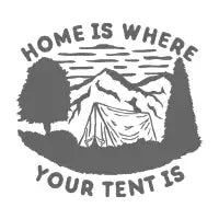 Home is Where Your Tent Is - design