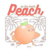 Peach on The Beach - design