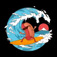The Great Hotdog Wave - design