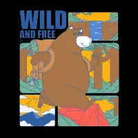 Wild And Free colored version T-Shirt - design