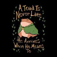 A Toad is Never Late - design