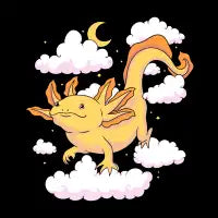 Dreamy Yellow Axolotl - design