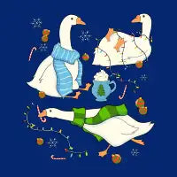 Festive Silly Geese - design