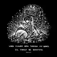 FLOWERS FOR BEEBOSLOTH (BLACK TEE) - design