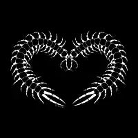 Centipede Heart (White) - design