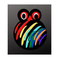 Rainbow owl abstract art - design