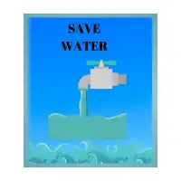 Save water - design
