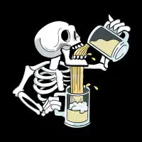 Drunk skull - design