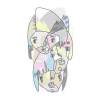 Abstract Faces JL5-20 T-Shirt - design