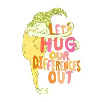 Let's Hug Our Differences Out - design