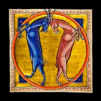 Medieval Goats Prancing - design