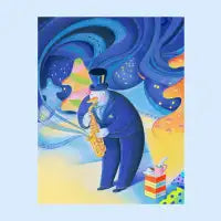Saxophone Snowman - design