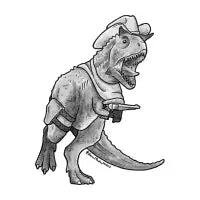Cowboy dinosaur (Carnotaurus) - design