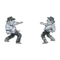 Frog Cowboys - design