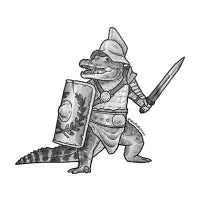 Gladiator alligator (Gladi-gator) - design