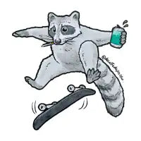 Kick flip Raccon - design