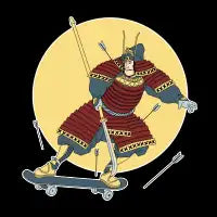 Japanese Samurai Skater illustration - design