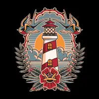Traditional Lighthouse Ink - design