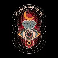 Vintage Diamond & Eye Tattoo - design