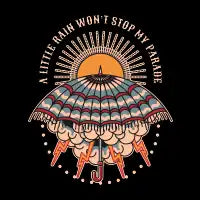 Vintage Umbrella & Lightning Tattoo - design