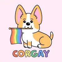 Corgi Pride Flag Pun - design