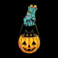 BLACK CAT IN THE PUMPKIN - design