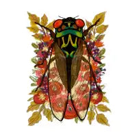 Floral Dog-day Cicada Apparel - design