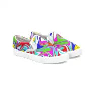 Marbled Colorful Slip on Shoes - design