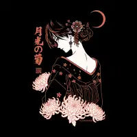 Chrysanthemums under Moonlight - design