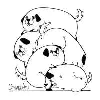 A stack of pugs T-Shirt - design