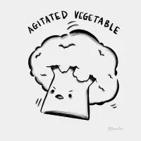 Agitated Vegetable (black line) - design