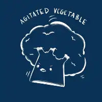 Agitated Vegetable (White Line) - design