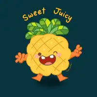 Sweet Juicy Pineapple! T-Shirt - design