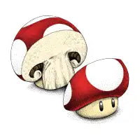 Sliced Mario Mushroom (Color Version) - design