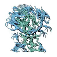 Hydra - blue-green - design