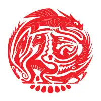 Lizard Round (Red) - design