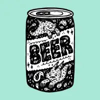 Beer can (white inside) - design
