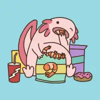 Axolotl Snacksolotl T-Shirt - design